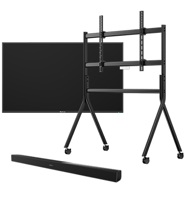 TV + mobile cart + speaker