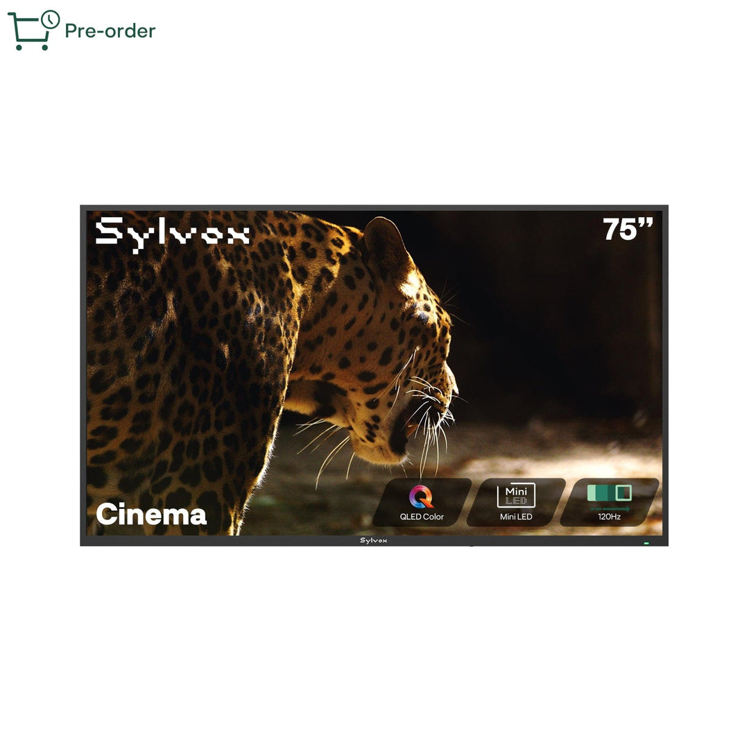 Sylvox Cinema تلفزيون خارجي Helio QLED مقاس 75 بوصة - موديل 2026 (120HZ و 2000 نيت)