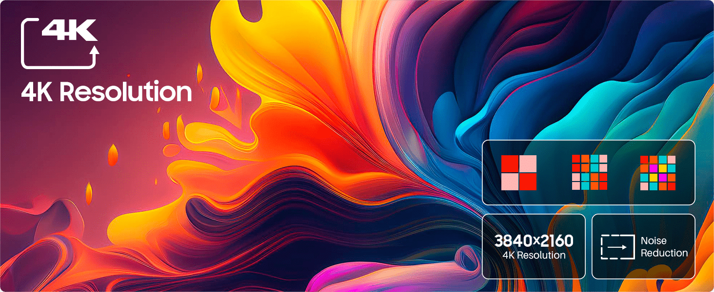 أداء دقة 4K UHD في تلفزيون Sylvox Deck Pro QLED 3.0