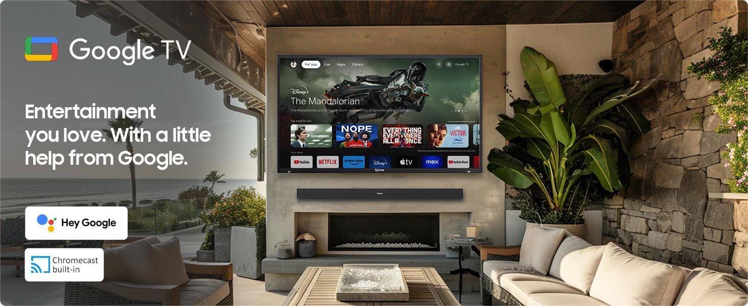 تلفزيون Sylvox Deck Pro QLED 3.0 خارجي 4K مع Google TV
