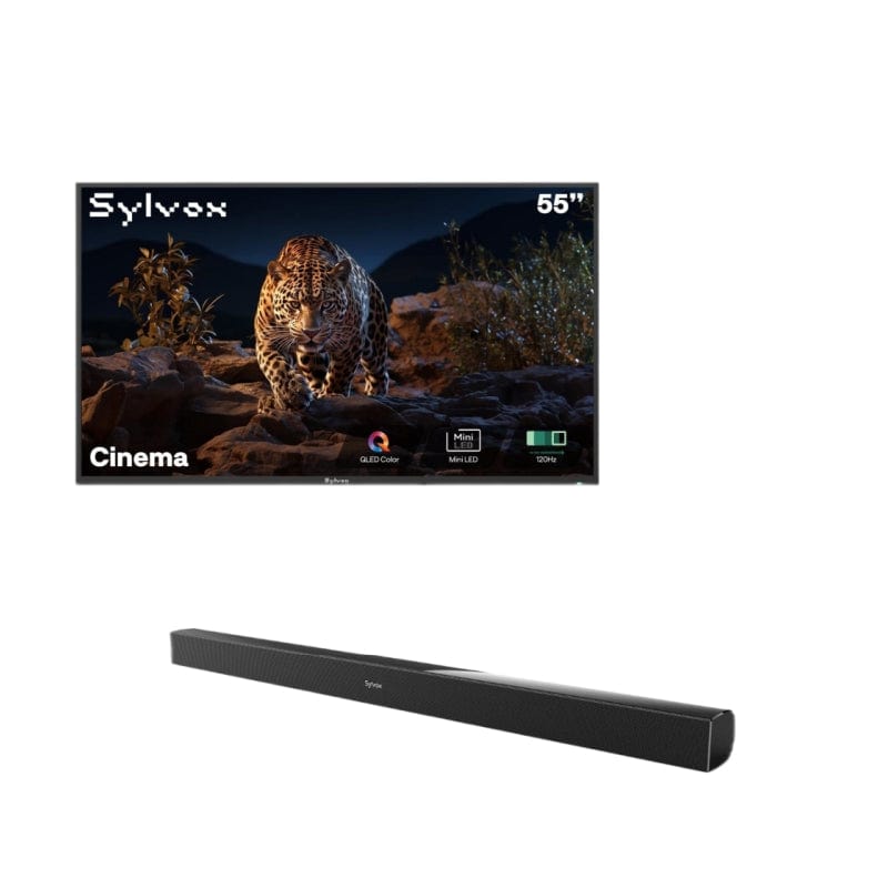 Sylvox Cinema تلفزيون خارجي Helio QLED مقاس 55 بوصة - موديل 2026 (120HZ و 2000 نيت)
