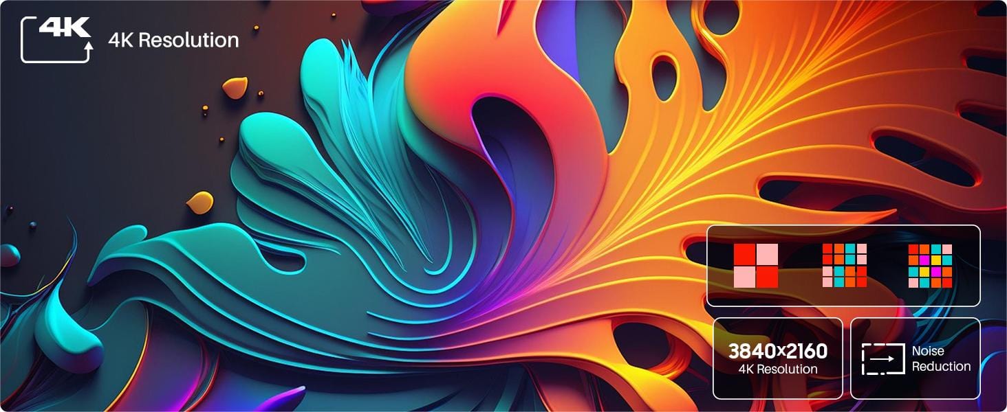 عرض تفاصيل دقيقة بدقة 4K فائقة الوضوح على شاشة تلفزيون Sylvox Deck Pro QLED 3.0
