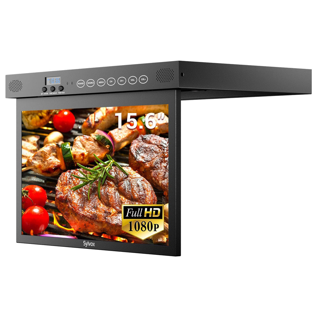 Smart TV 15.6 inches Under Cabinet - Black Kitchen