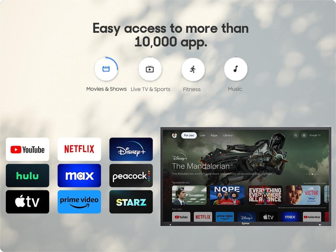 Google TV يوفر مرونة تحميل وتثبيت مجموعة متنوعة من التطبيقات, مما يتيح لك تخصيص تجربة الترفيه بسهولة.