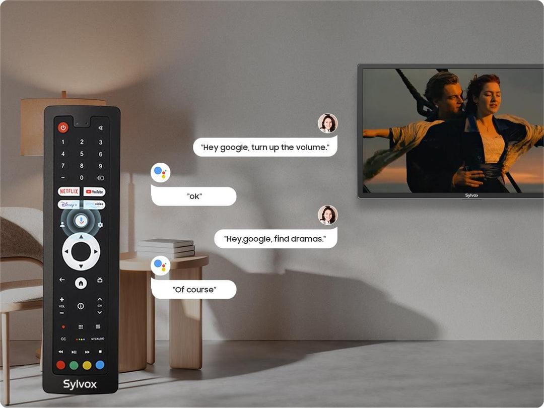 جهاز تحكم صوتي لتلفزيون Sylvox الذكي للمركبات الترفيهية مع مساعد جوجل