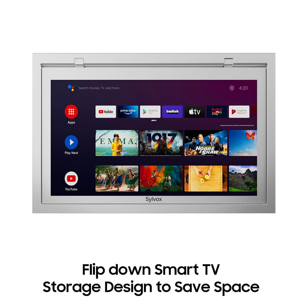 15.6-inch Under-Cabinet Smart TV - Silver Kitchen