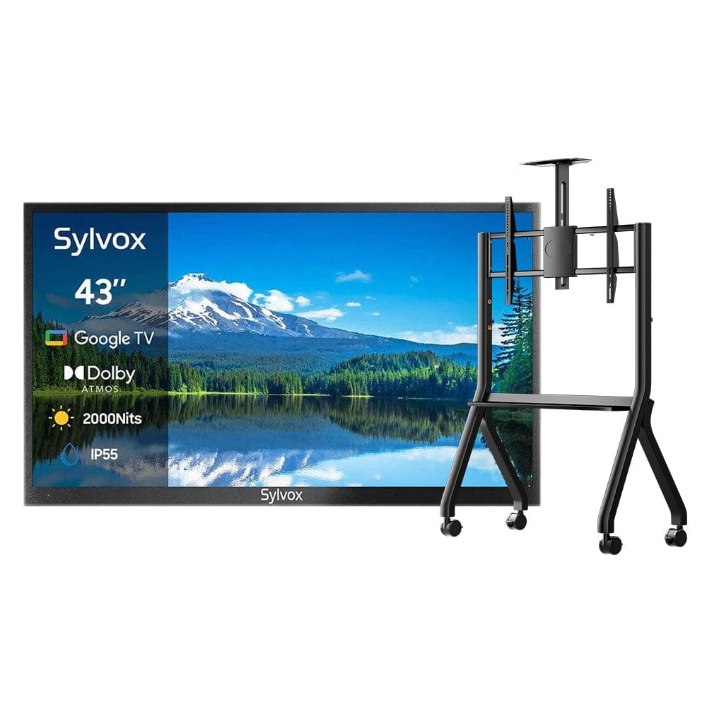 TV+Rolling TV Cart (43"-55")