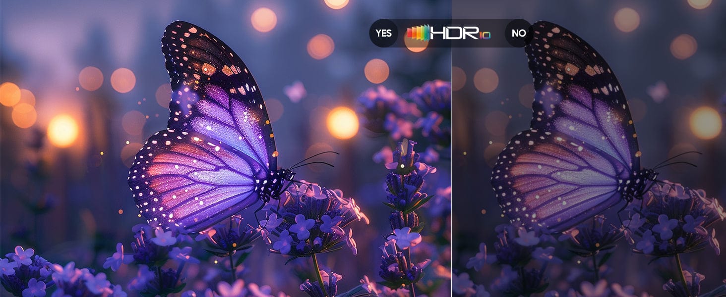 تلفزيون Sylvox Deck Pro QLED 3.0 يعرض تقنية HDR-10 بألوان زاهية مقارنة بالشاشات العادية