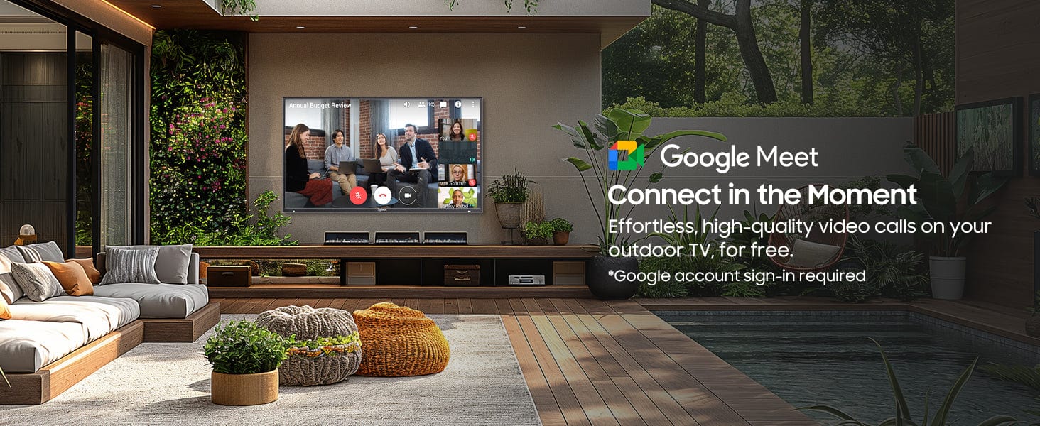 إجراء مكالمات فيديو عالية الجودة عبر Google Meet على تلفزيون Sylvox Deck Pro QLED 3.0