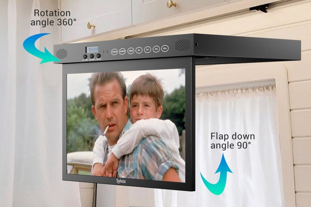 Smart TV 15.6 inches Under Cabinet - Black Kitchen