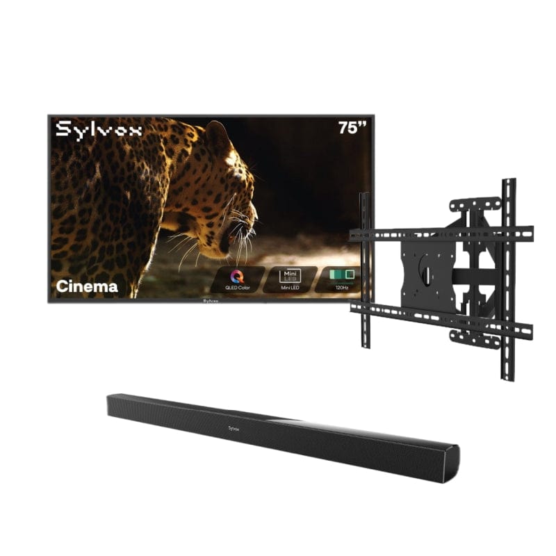Sylvox Cinema تلفزيون خارجي Helio QLED مقاس 75 بوصة - موديل 2026 (120HZ و 2000 نيت)