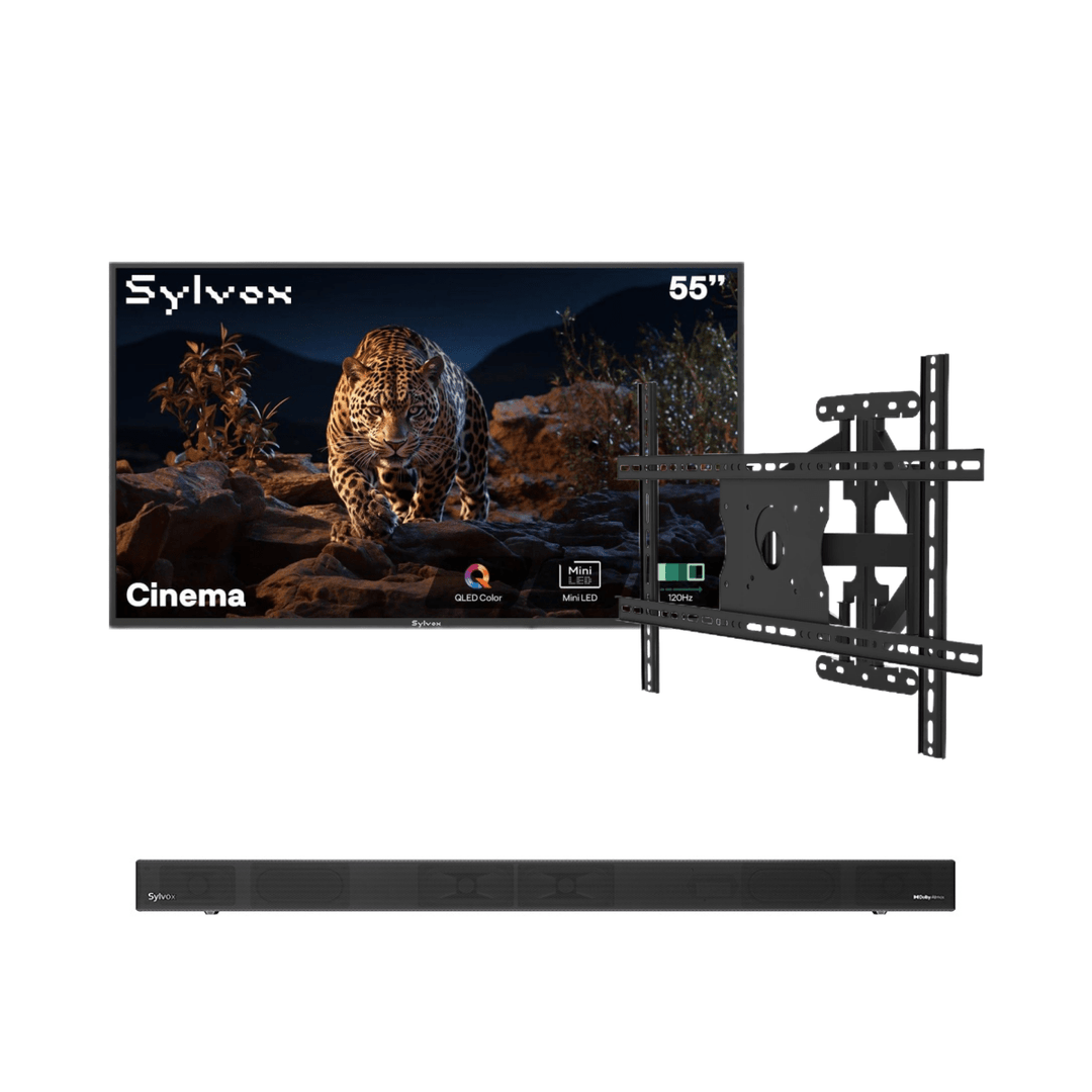 Sylvox Cinema تلفزيون خارجي Helio QLED مقاس 55 بوصة - موديل 2026 (120HZ و 2000 نيت)