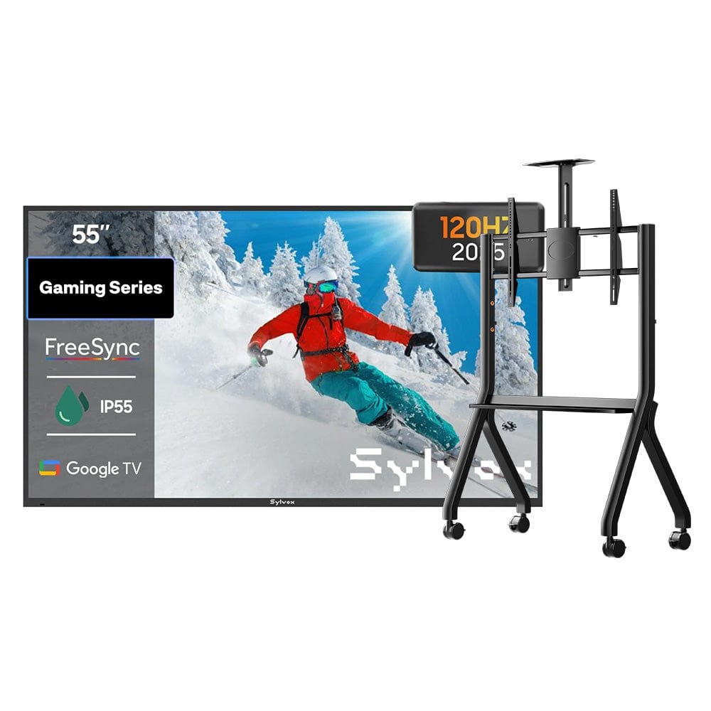 TV+Rolling TV Cart (43"-55")