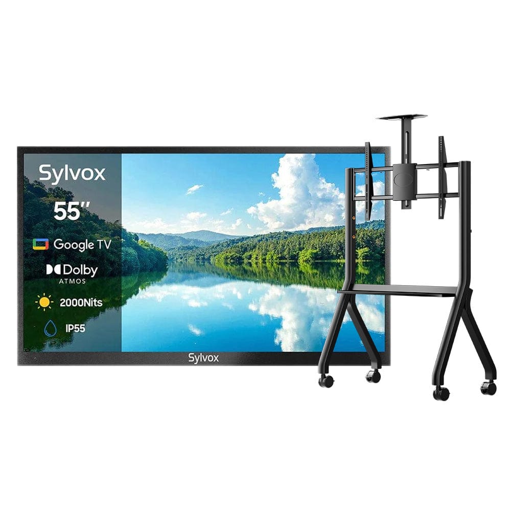 TV+Rolling TV Cart (43"-55")
