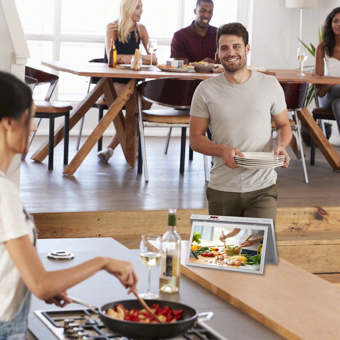 15.6-inch Under-Cabinet Smart TV - Silver Kitchen