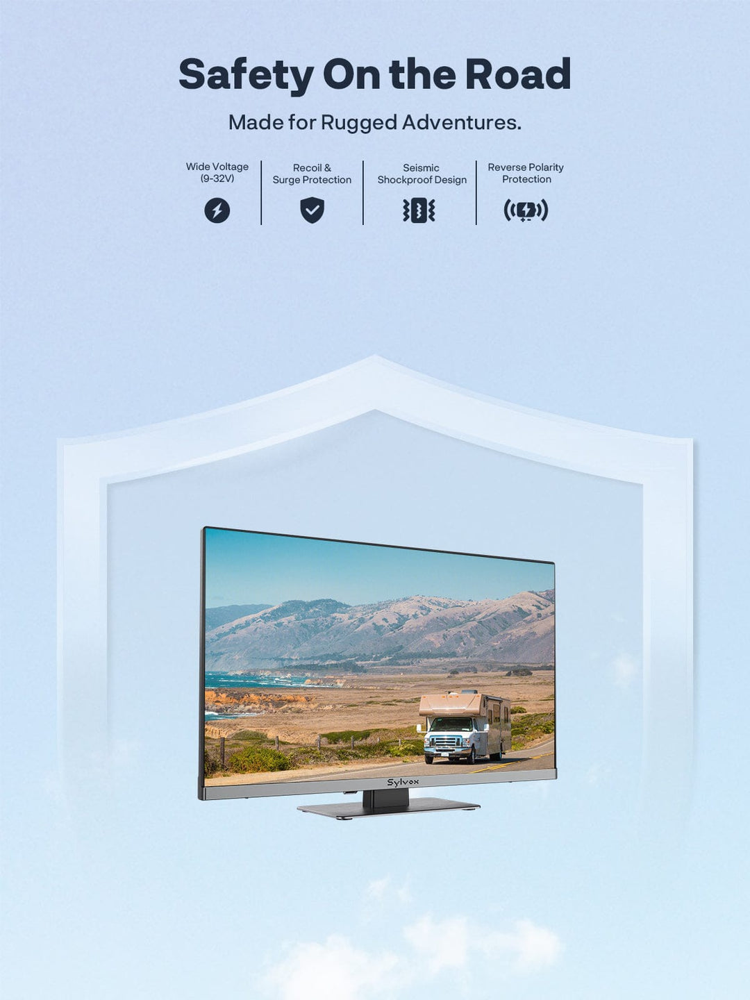 24-inch Smart RV TV 12 Volt - Limo QLED Series 2026 (with DVD player)