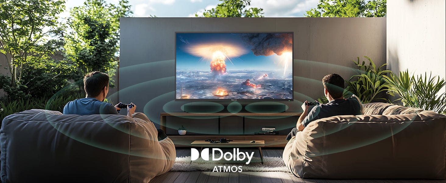 صوت محيطي Dolby Atmos في تلفزيون Sylvox Deck Pro QLED 3.0