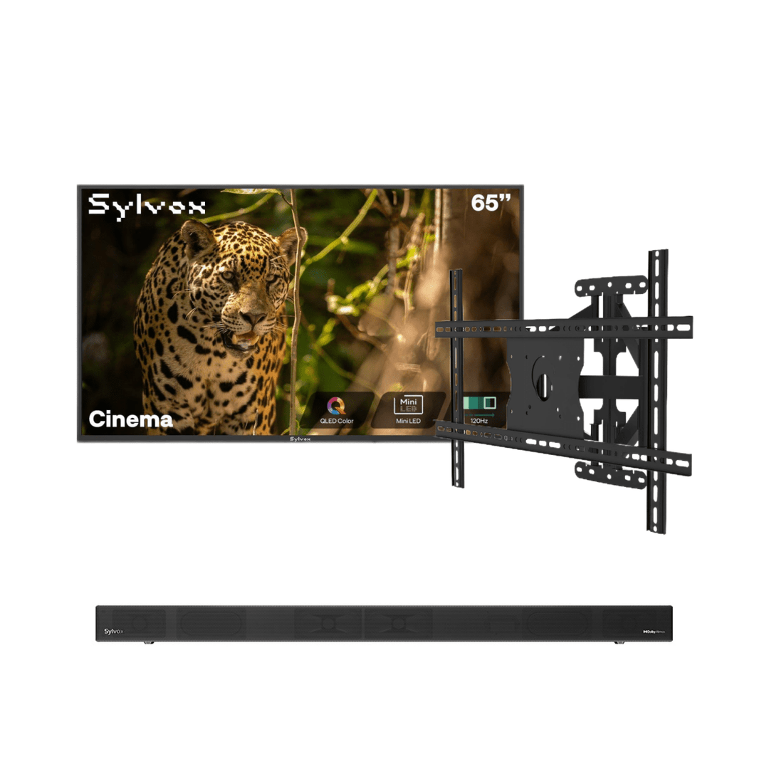 Sylvox Cinema تلفزيون خارجي Helio QLED مقاس 65 بوصة - موديل 2026 (120HZ و 2000 نيت)