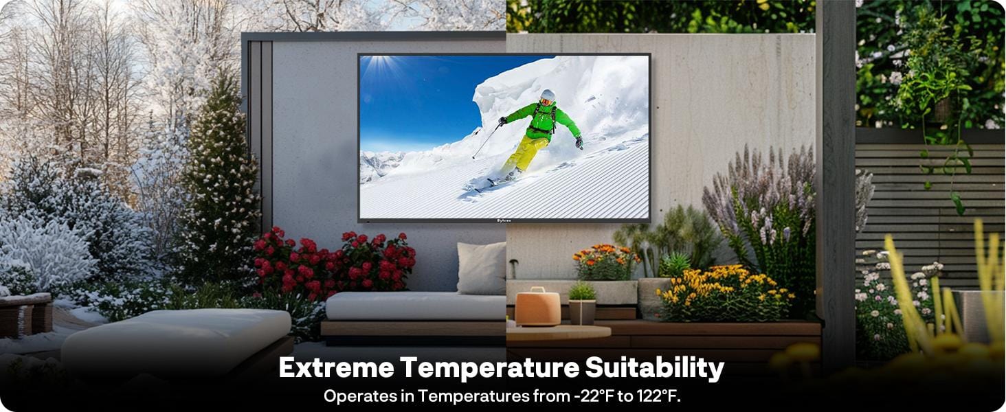 تلفزيون Sylvox Deck Pro QLED 3.0 يعمل في درجات حرارة قاسية من -22 إلى 122 فهرنهايت