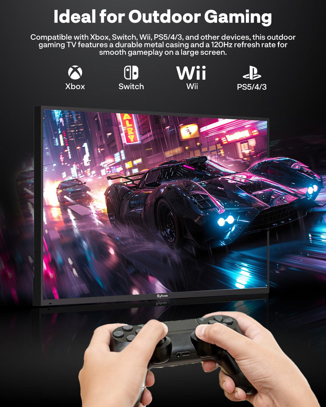 Waterproof Outdoor TV 75 inches - Gaming Series 2026 (120HZ)