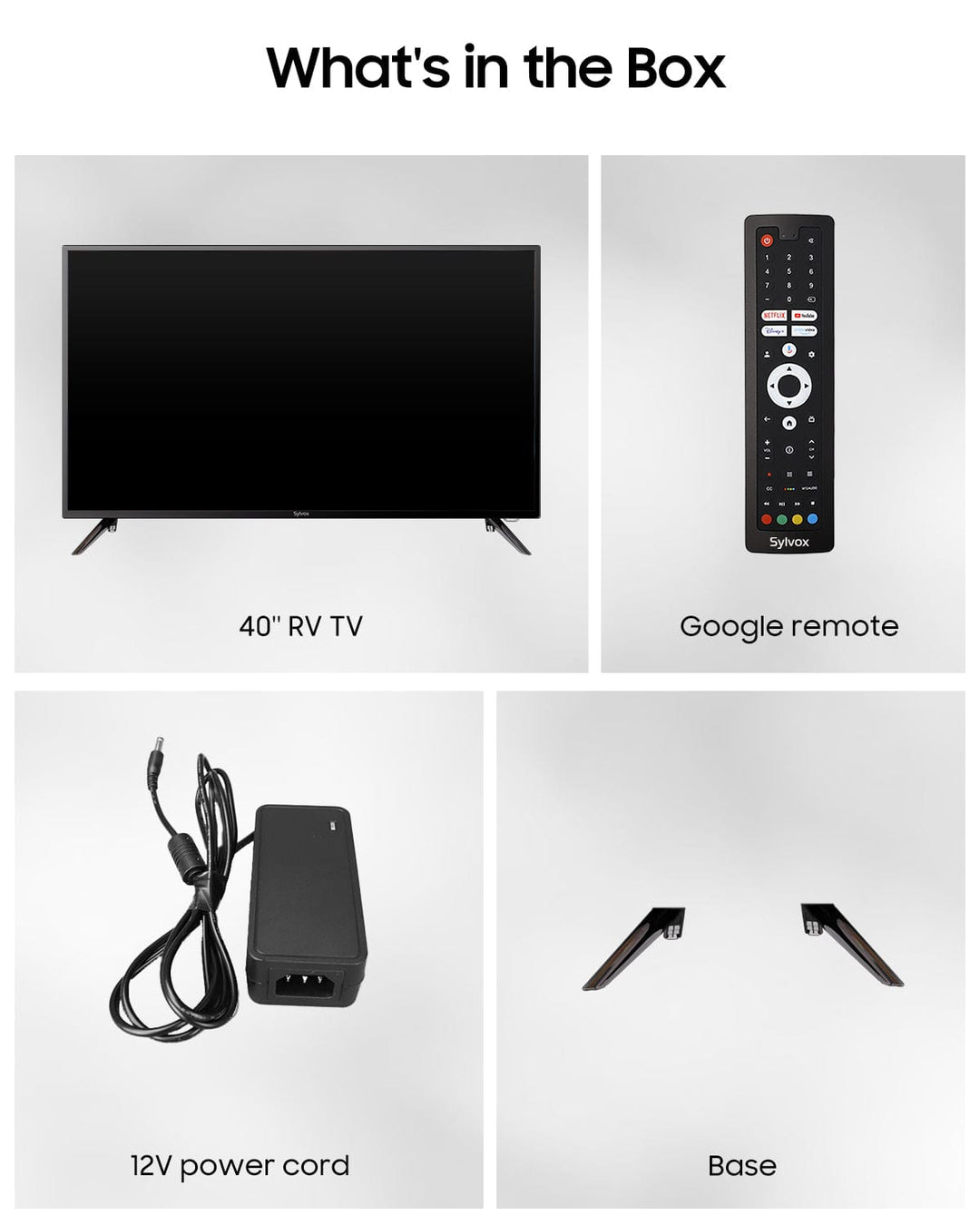 40-inch Smart RV TV 12 Volt (Google TV) - Vehicle Series