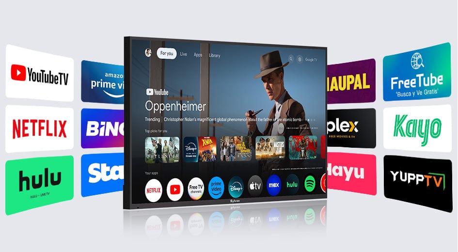 منصة مركزية تتيح الوصول إلى YouTube TV وNetflix وHulu وAmazon Prime وغيرها، لتسهيل تصفح المحتوى.