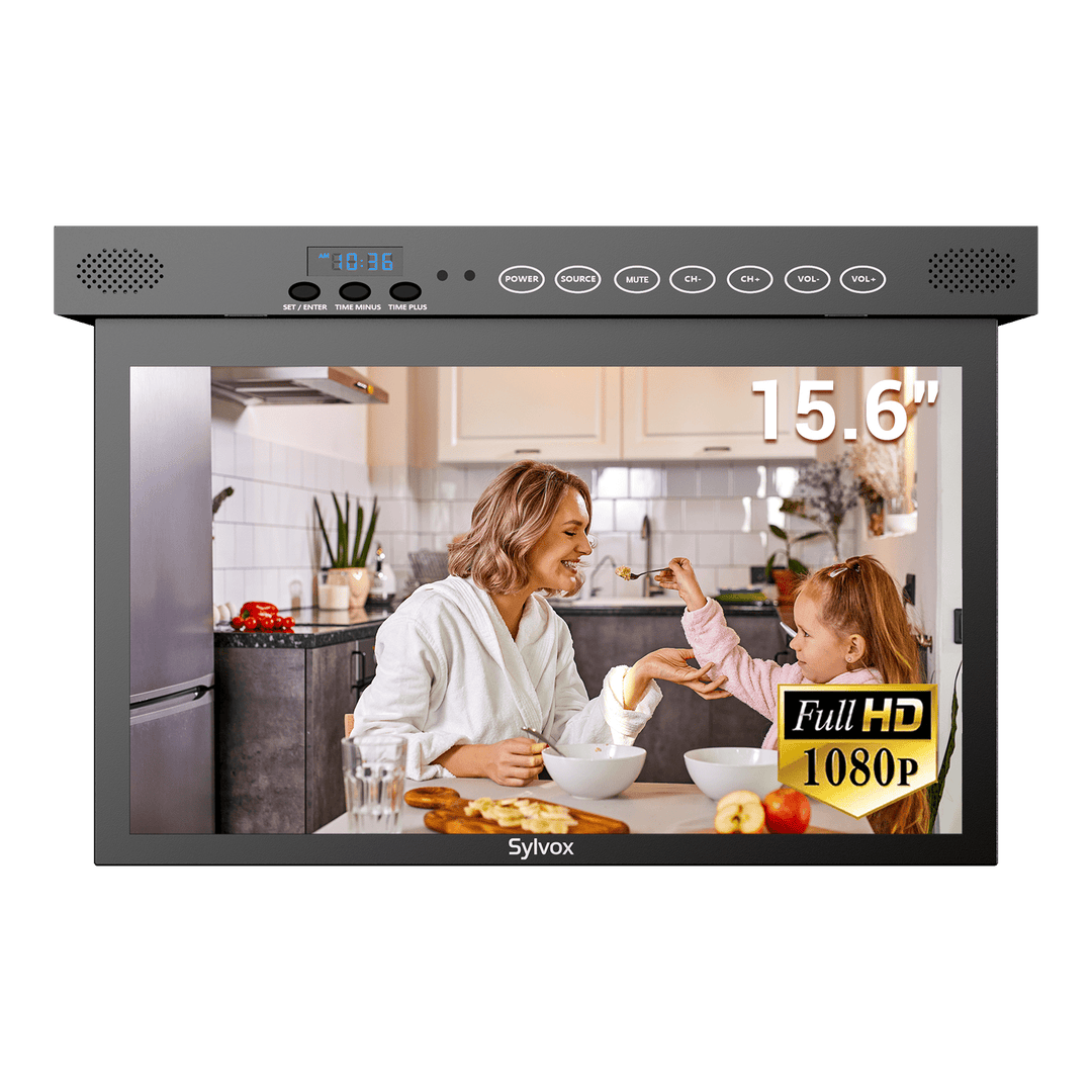 Smart TV 15.6 inches Under Cabinet - Black Kitchen