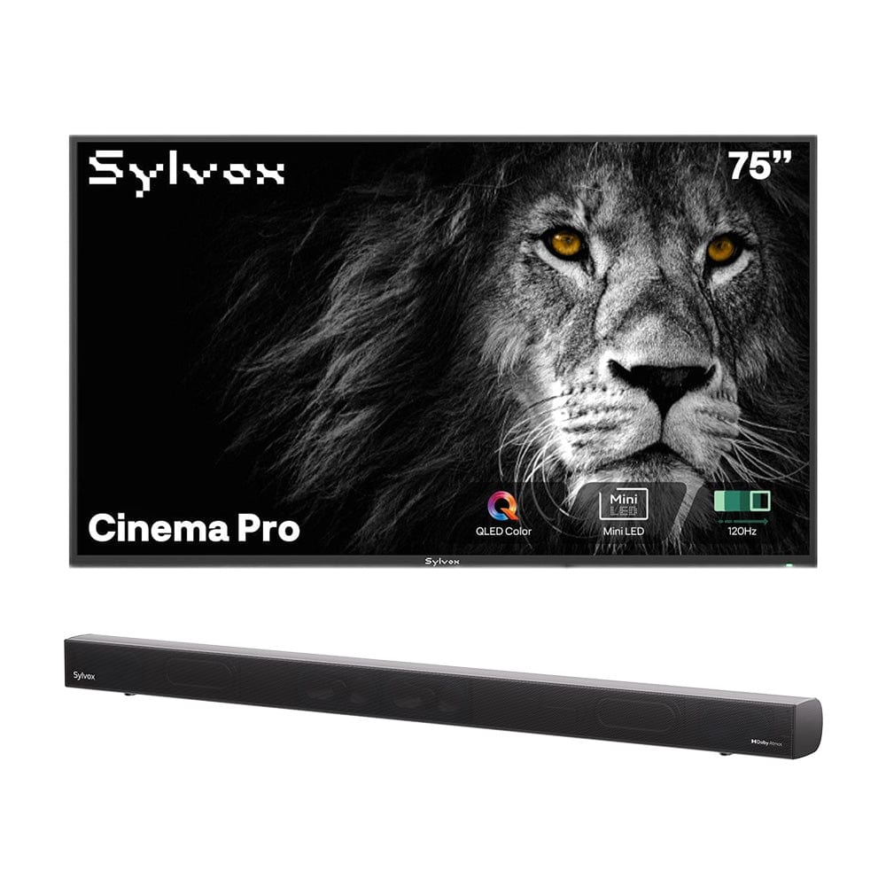 Sylvox Cinema Pro تلفزيون خارجي Helio QLED مقاس 75 بوصة (120HZ، 3500 نيت)