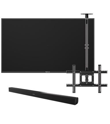 TV + Ceiling Mount + Speaker