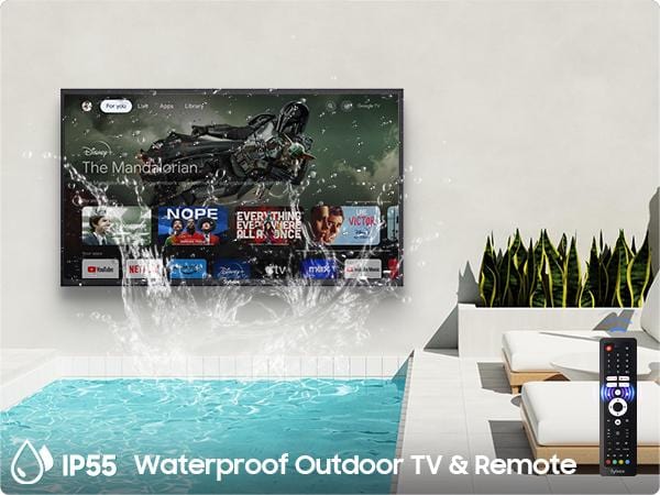 تلفزيون Sylvox Deck Pro QLED 3.0 خارجي ذكي مقاوم للماء IP56