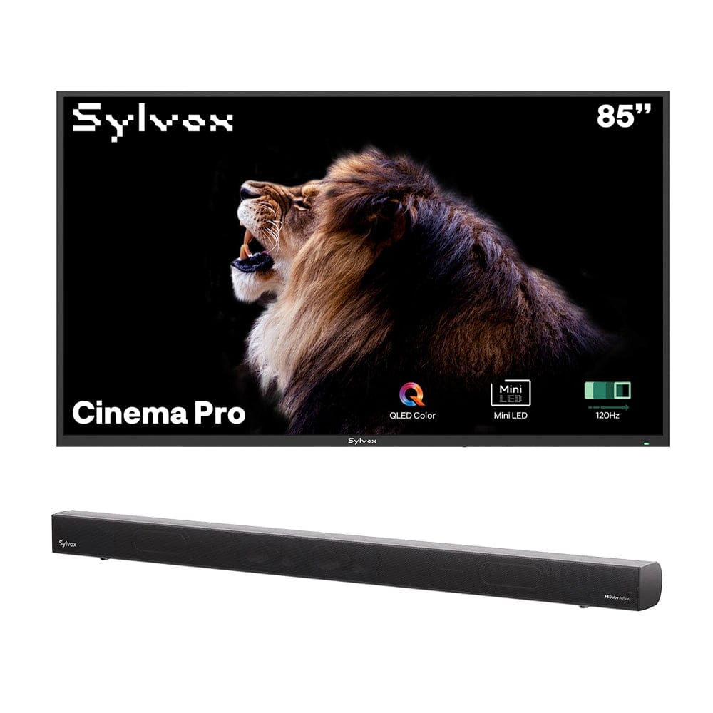 Sylvox Cinema Pro تلفزيون خارجي Helio QLED مقاس 65 بوصة (3500 نيت، 120HZ)